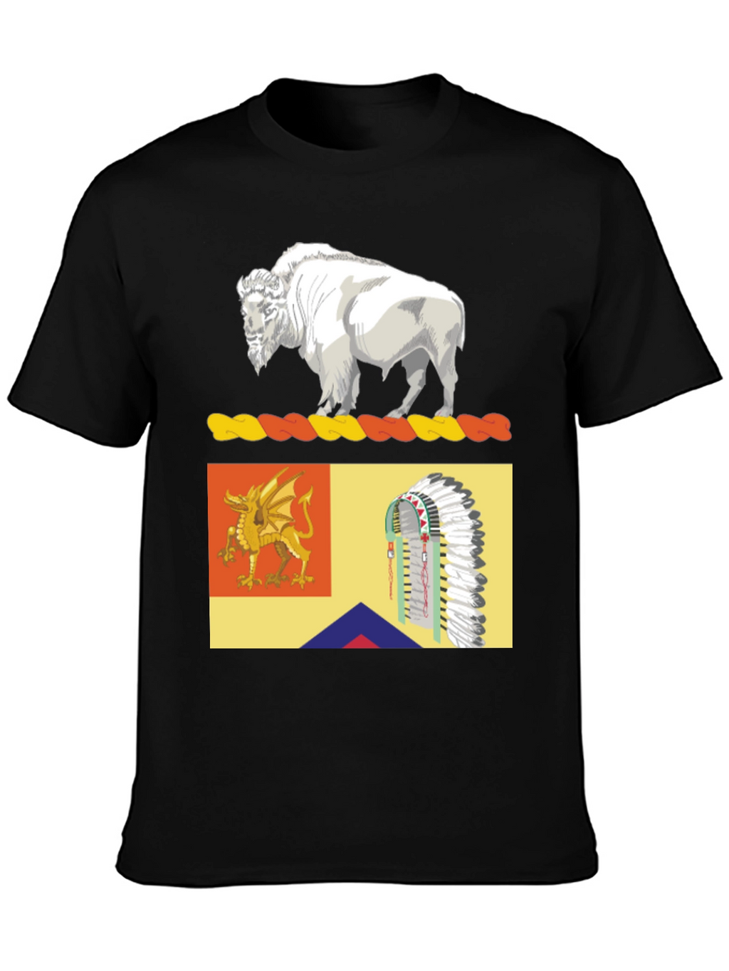 Buffalo Dragon & Headdress Graphic Tee