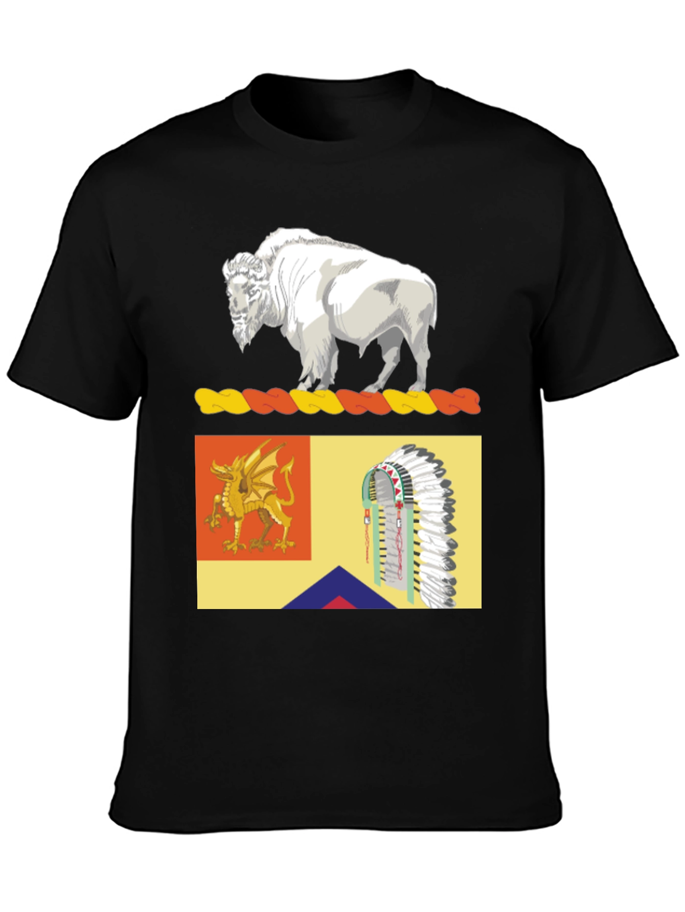 Buffalo Dragon & Headdress Graphic Tee