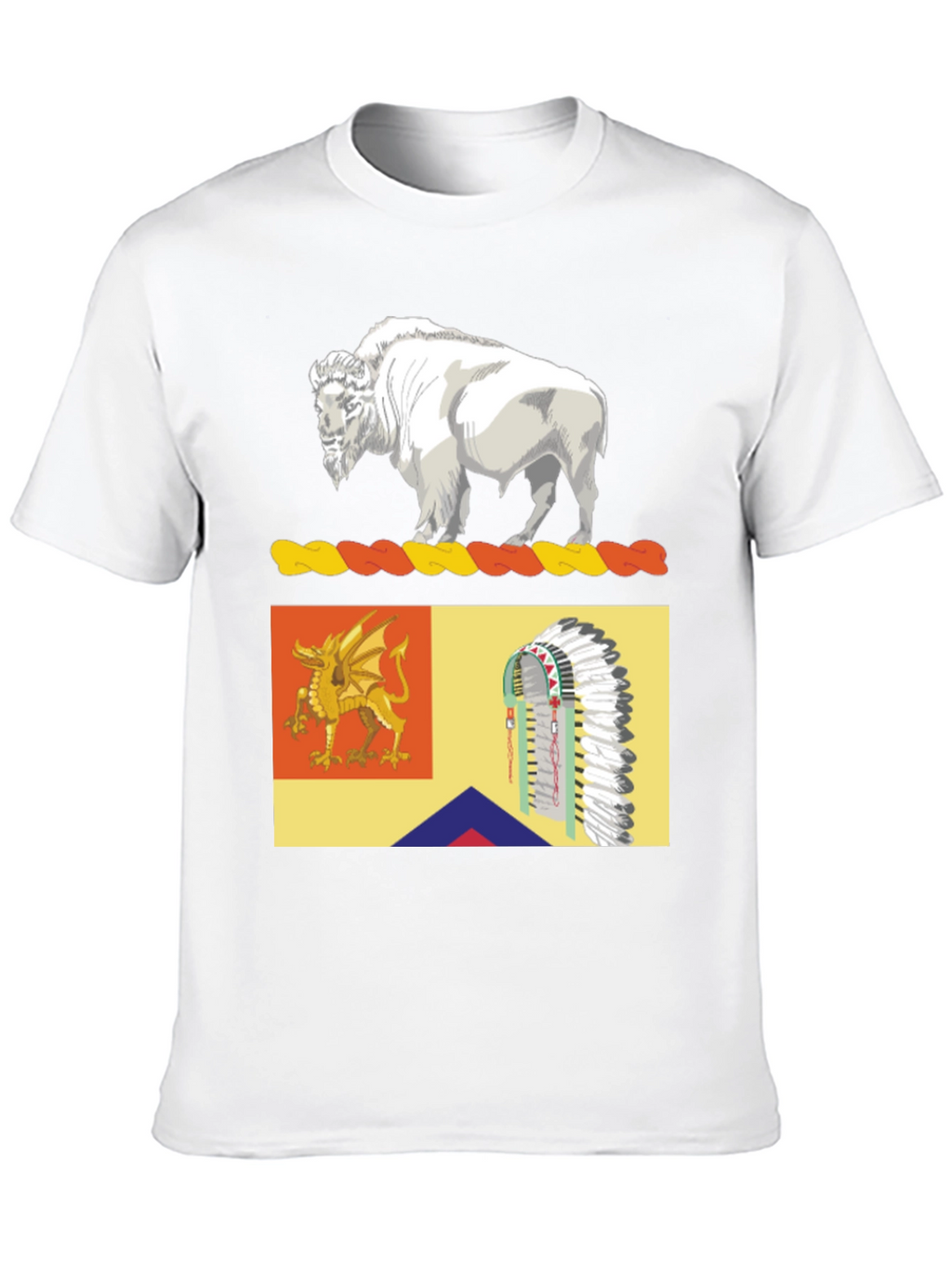 Buffalo Dragon & Headdress Graphic Tee
