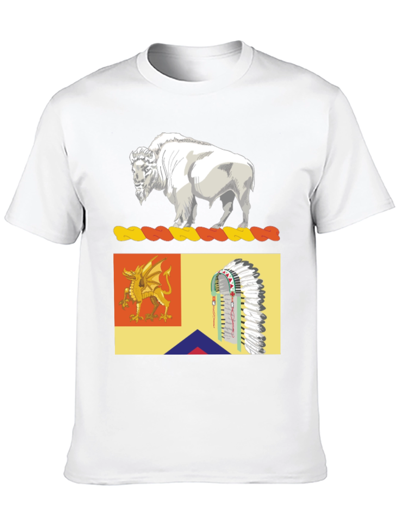 Buffalo Dragon & Headdress Graphic Tee