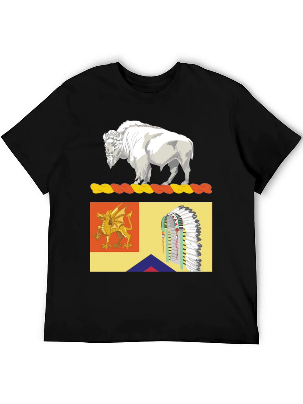 Buffalo Dragon & Headdress Graphic Tee
