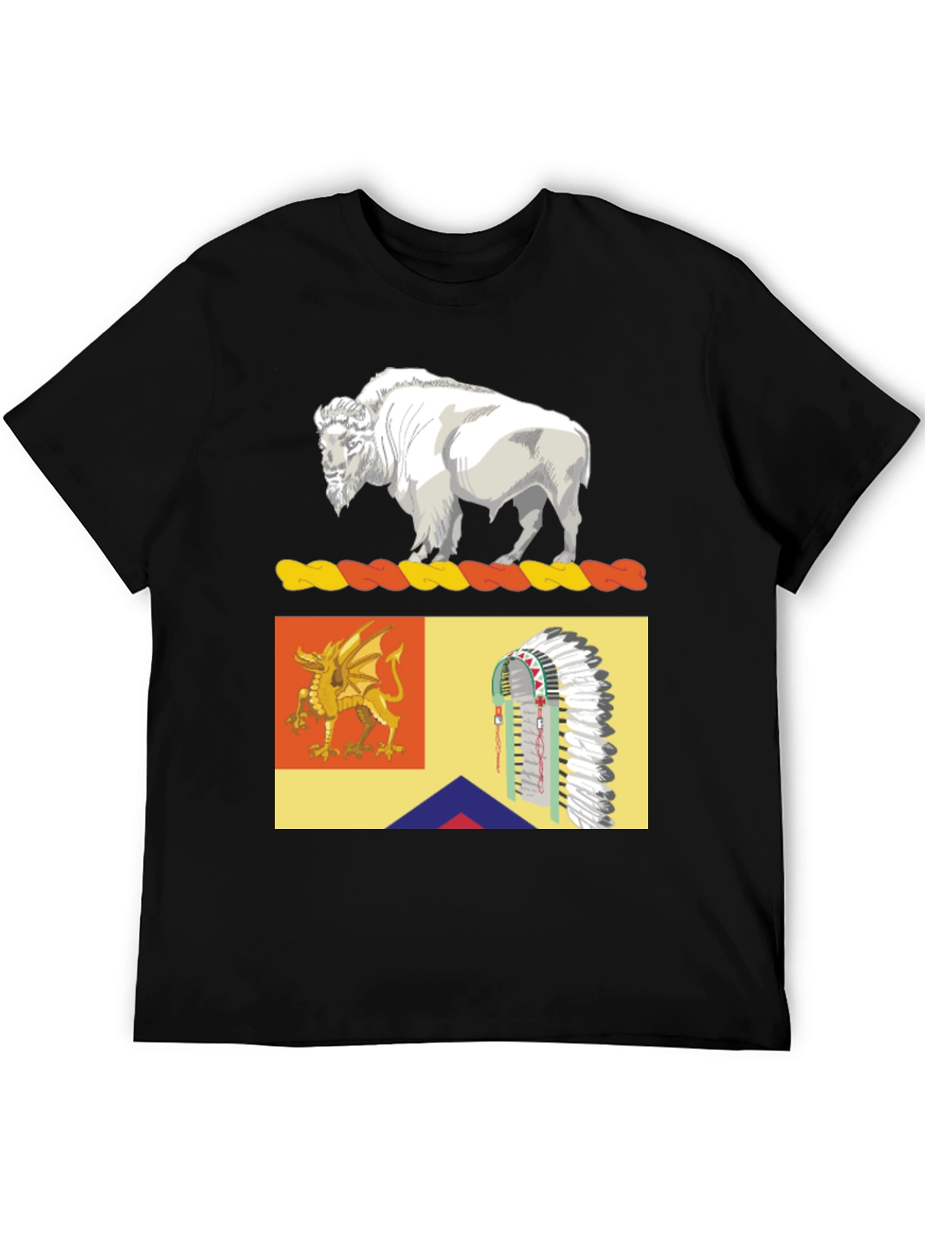Buffalo Dragon & Headdress Graphic Tee