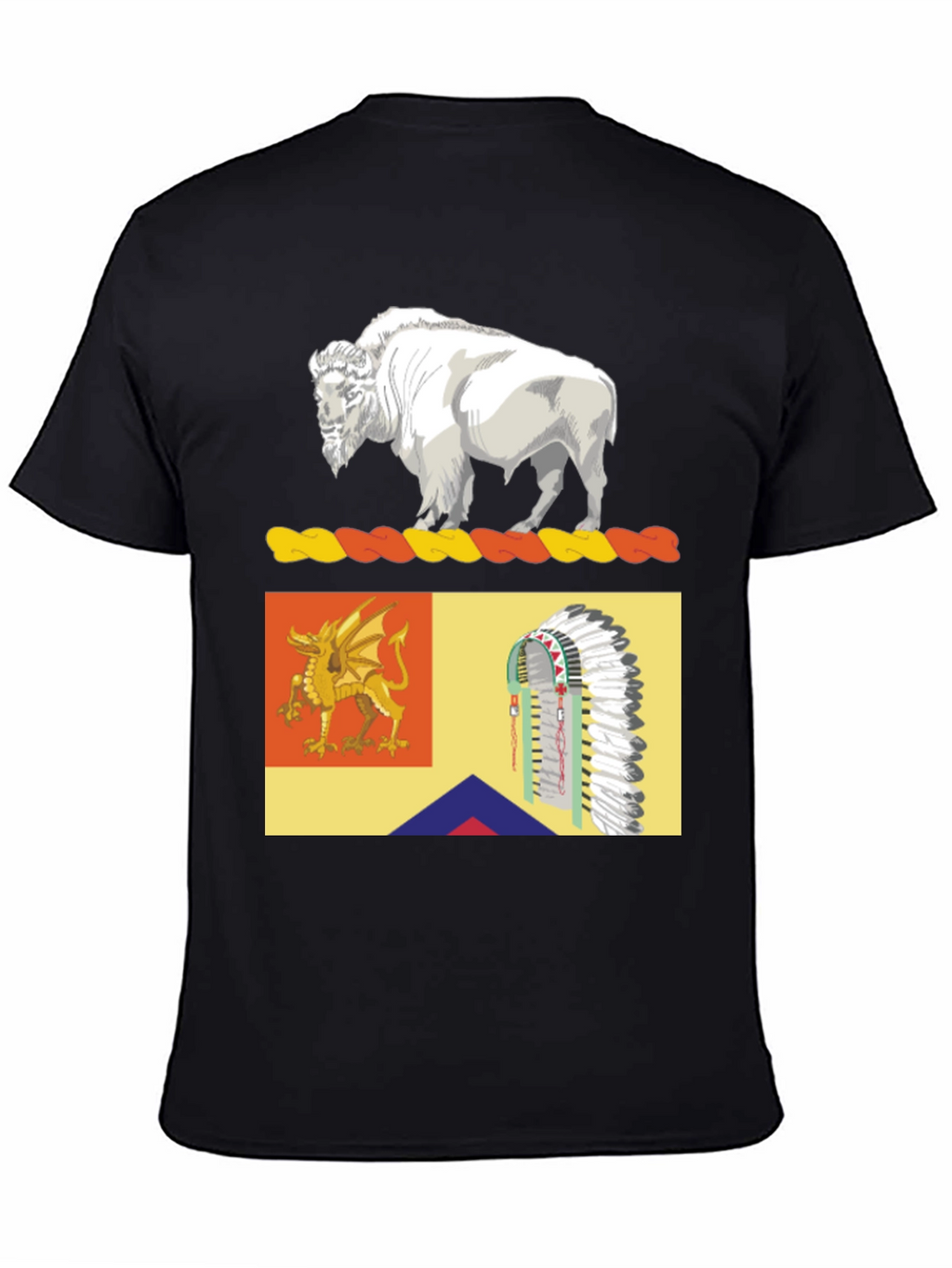 Buffalo Dragon & Headdress Graphic Tee