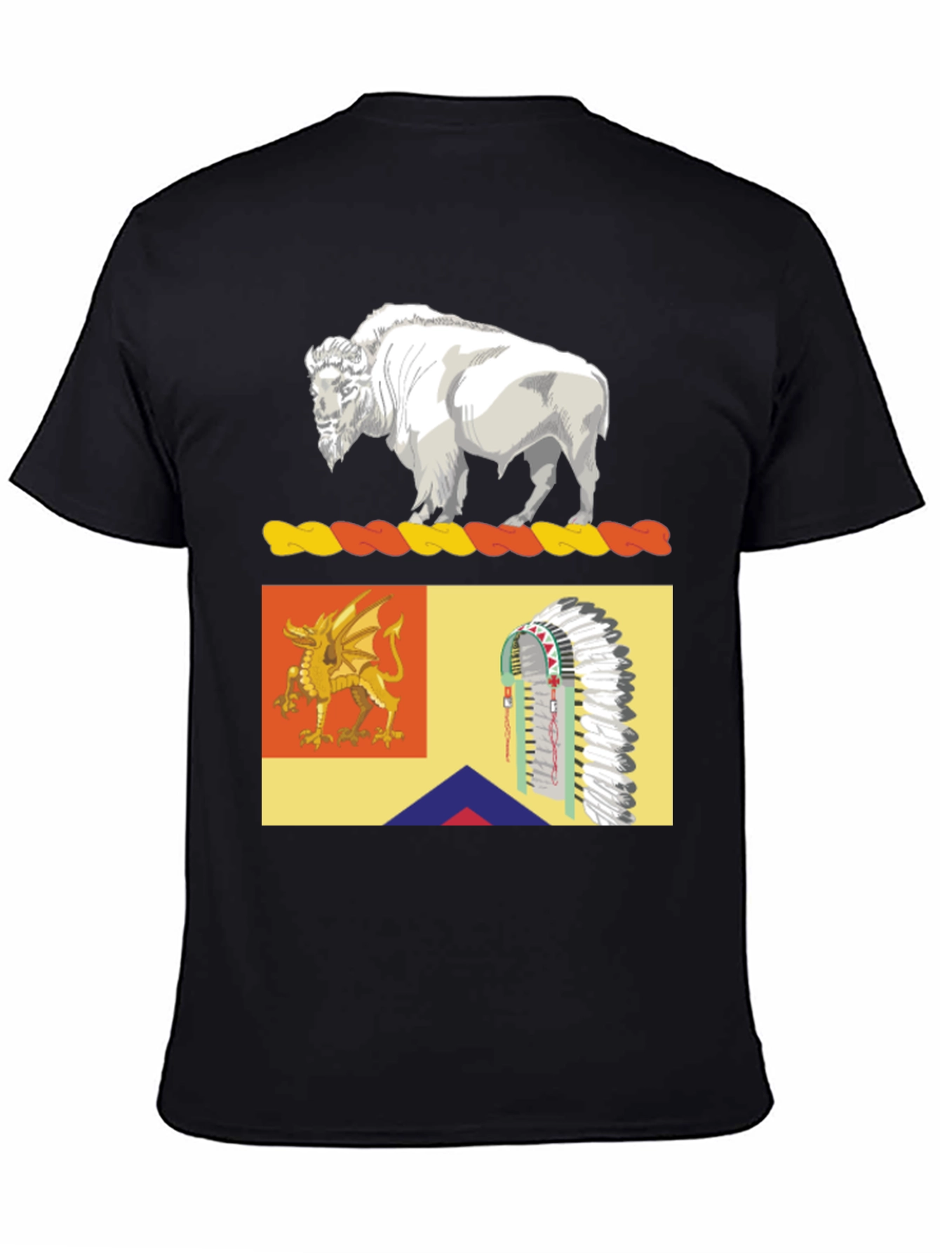 Buffalo Dragon & Headdress Graphic Tee