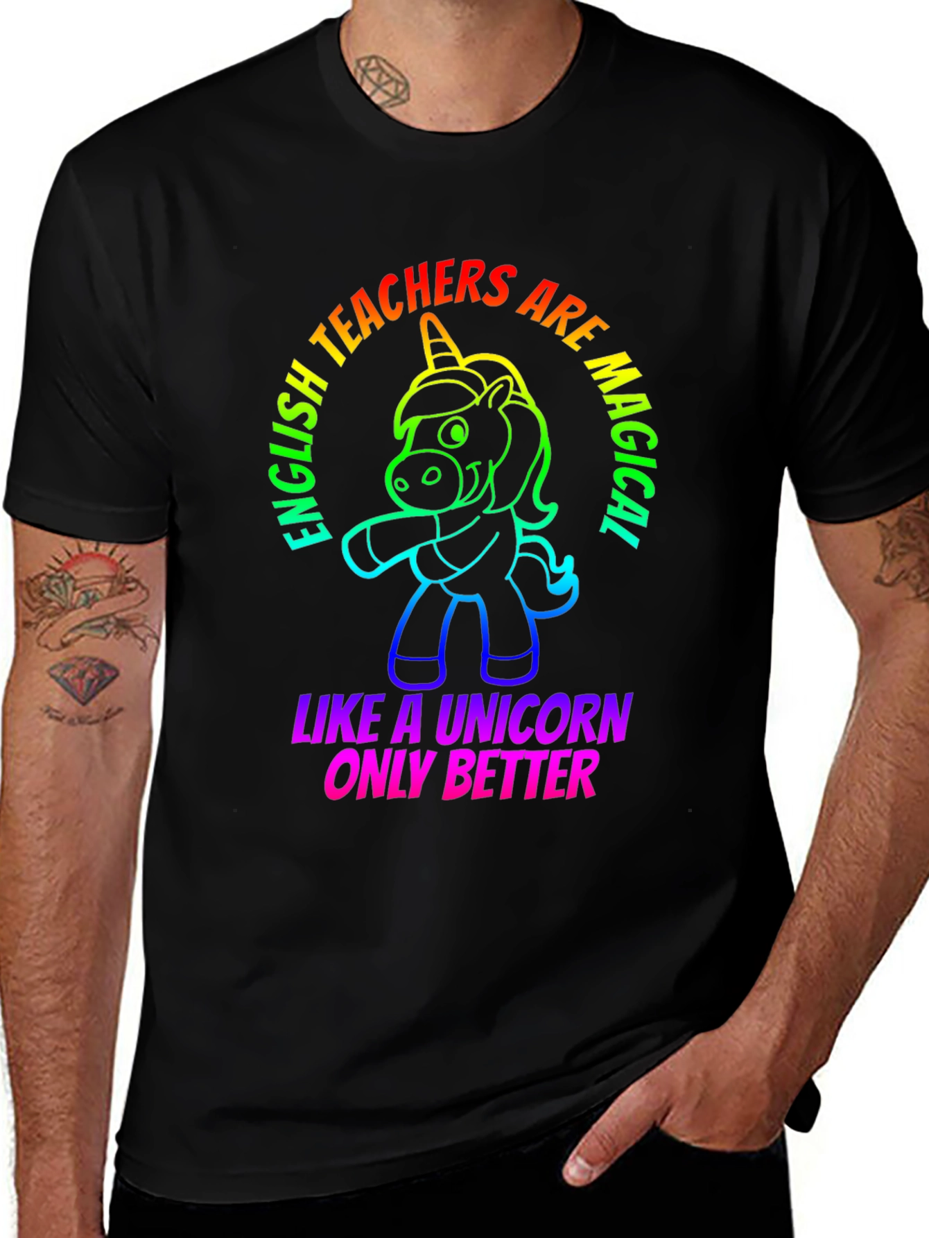 English Teacher Unicorn T-Shirt - Magical & Better