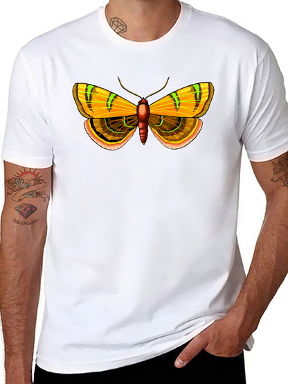 Moth Graphic Print Black T-Shirt