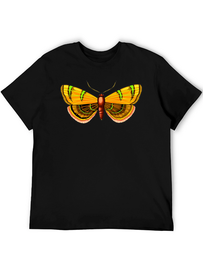 Moth Graphic Print Black T-Shirt