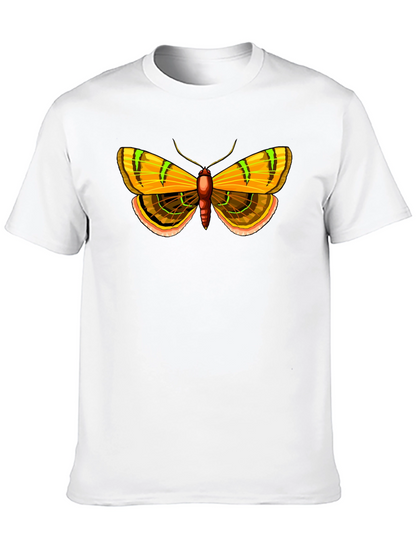 Moth Graphic Print Black T-Shirt