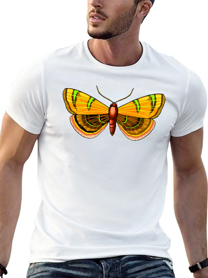 Moth Graphic Print Black T-Shirt