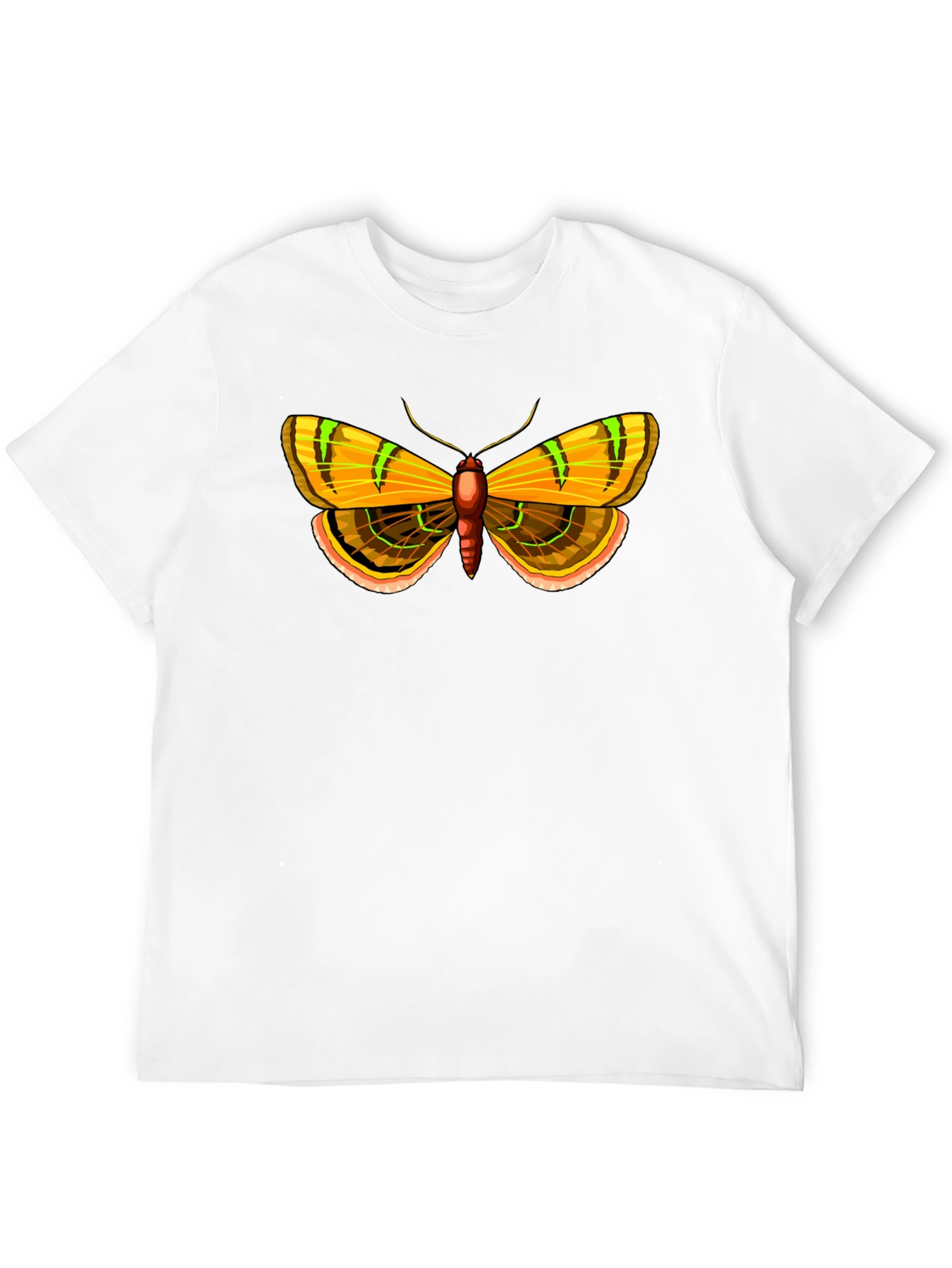 Moth Graphic Print Black T-Shirt