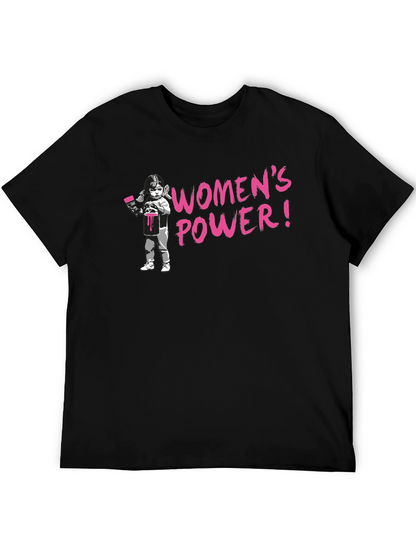 Womens Power Black Graphic Tee