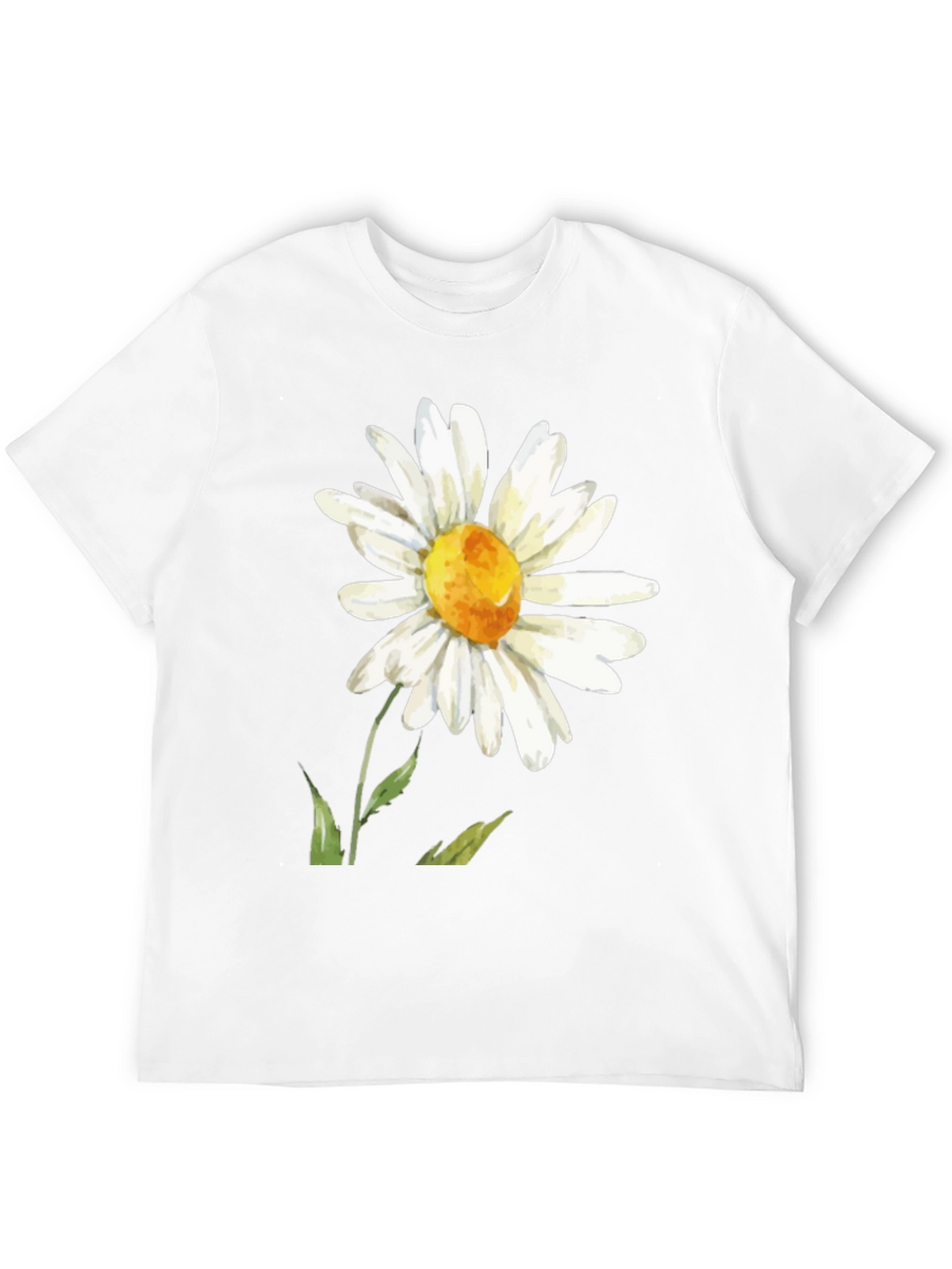 Daisy Flower Graphic Tee - Black Casual Comfort
