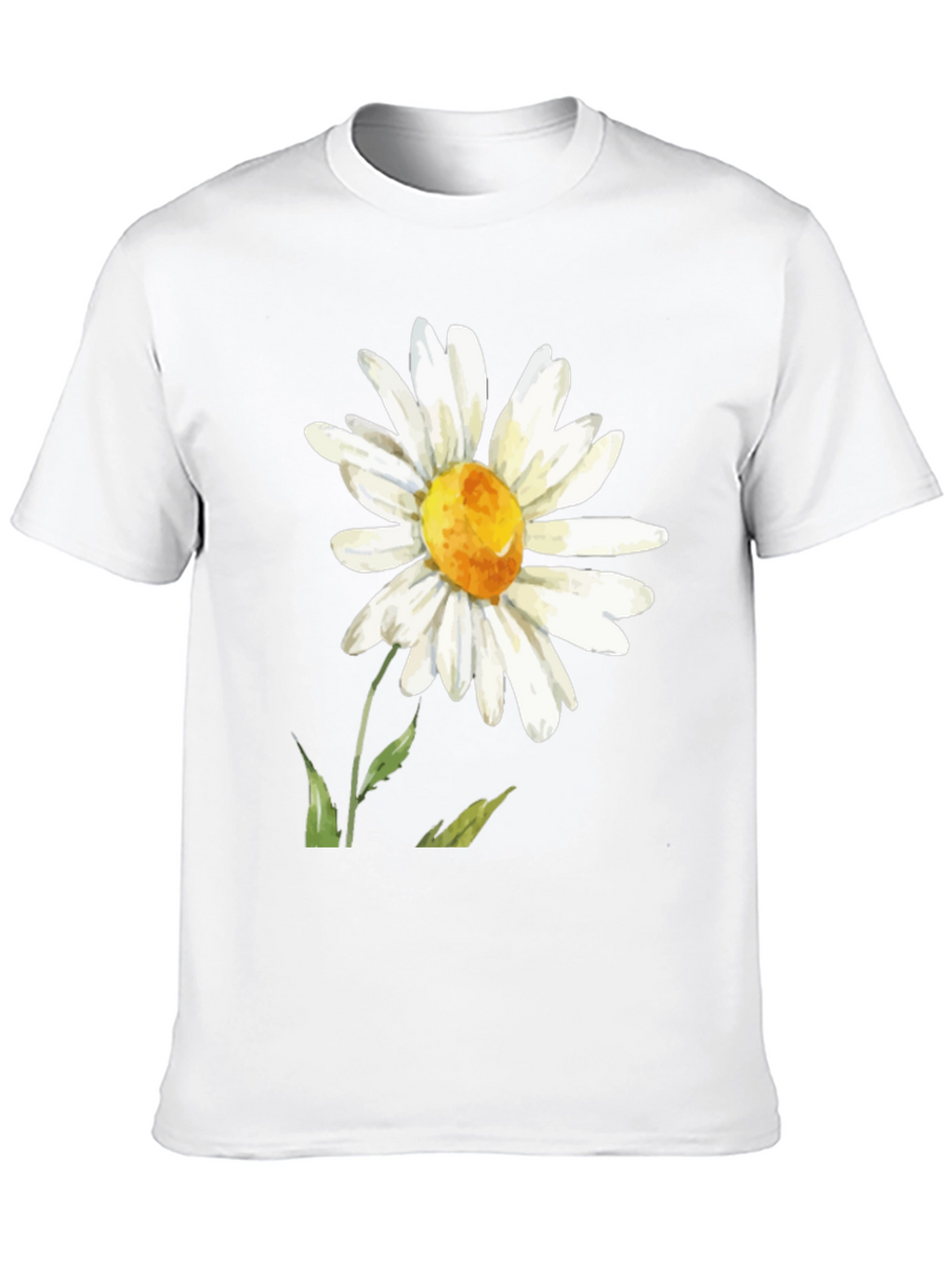 Daisy Flower Graphic Tee - Black Casual Comfort