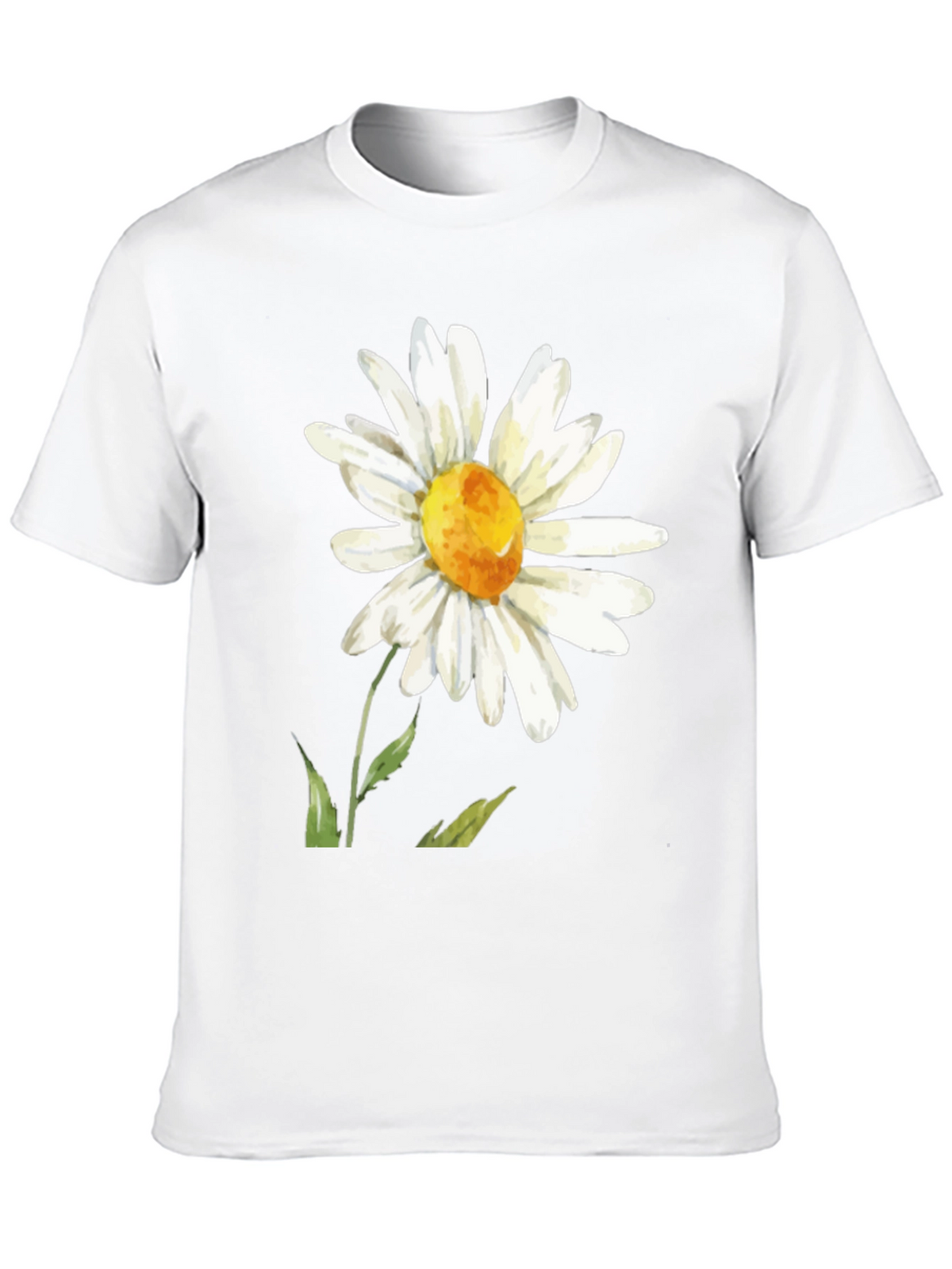 Daisy Flower Graphic Tee - Black Casual Comfort