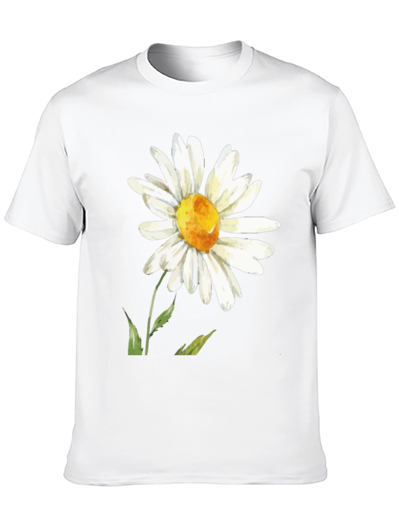 Daisy Flower Graphic Tee - Black Casual Comfort