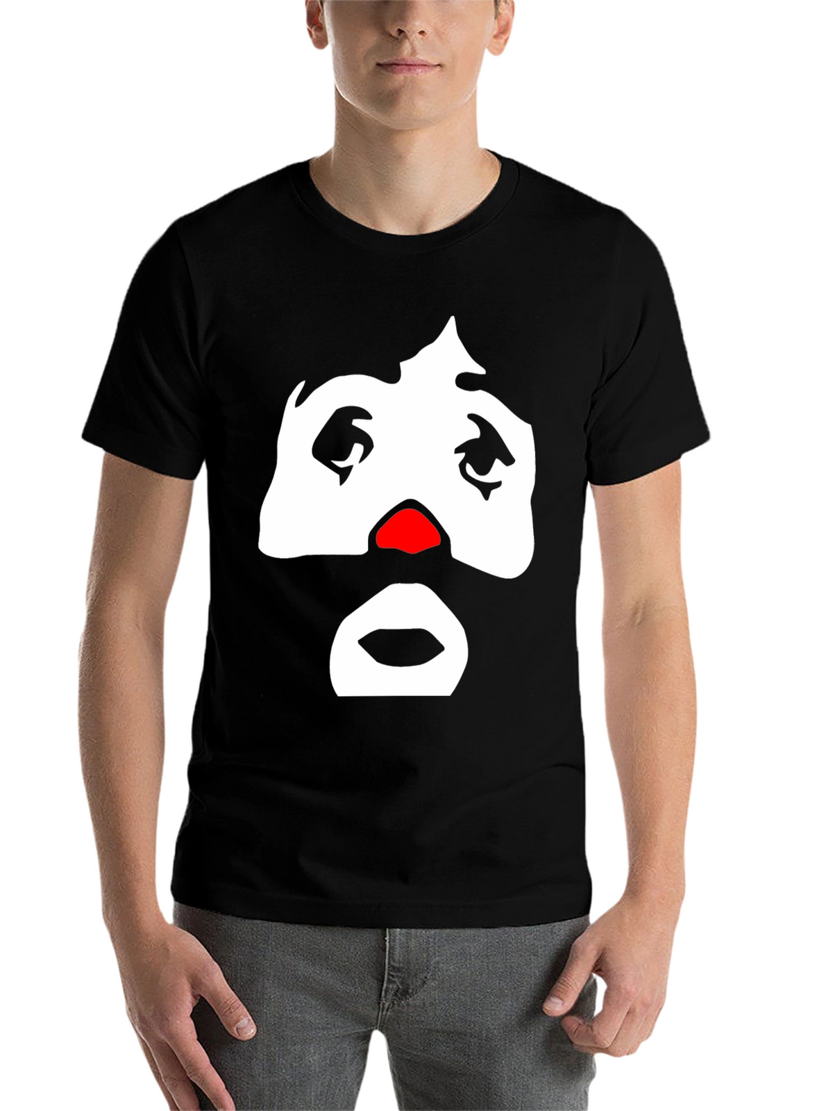 Sad Clown Graphic Tee - Mens Black T-Shirt