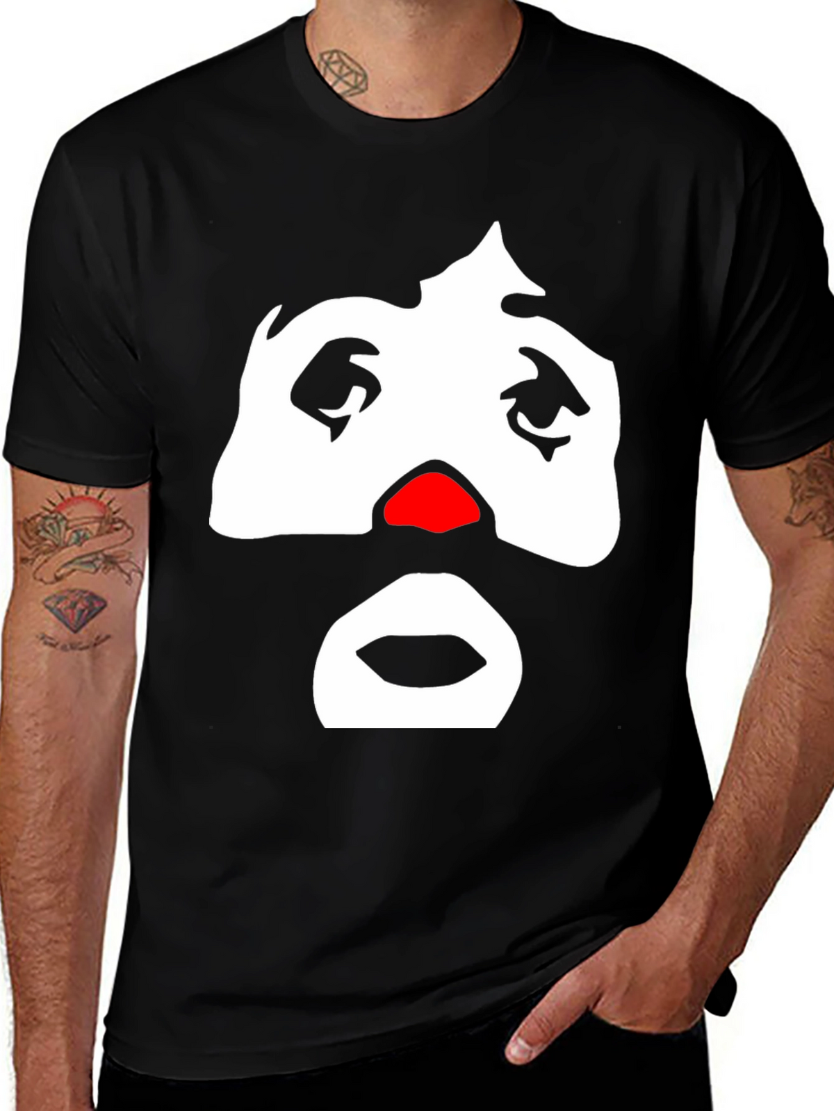 Sad Clown Graphic Tee - Mens Black T-Shirt