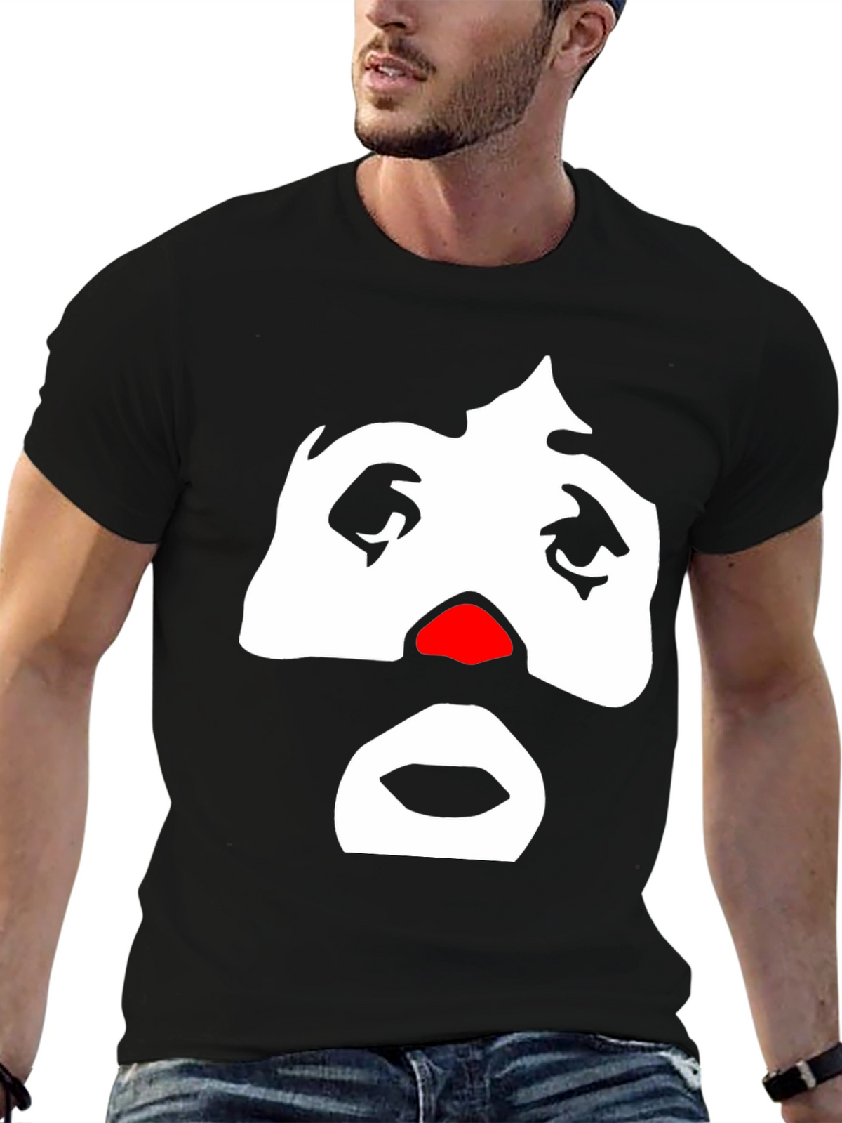 Sad Clown Graphic Tee - Mens Black T-Shirt