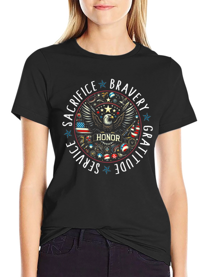 Patriotic Bravery Honor Graphic Tee
