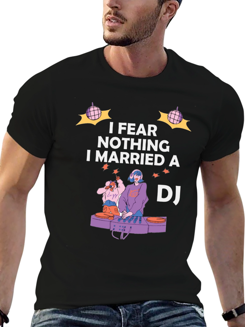 I Married A DJ Graphic T-Shirt