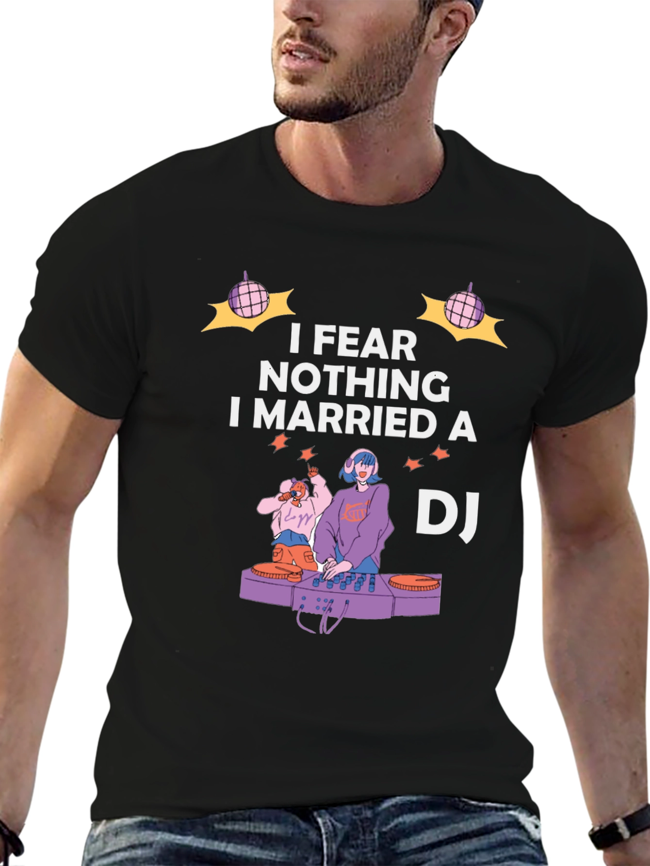 I Married A DJ Graphic T-Shirt