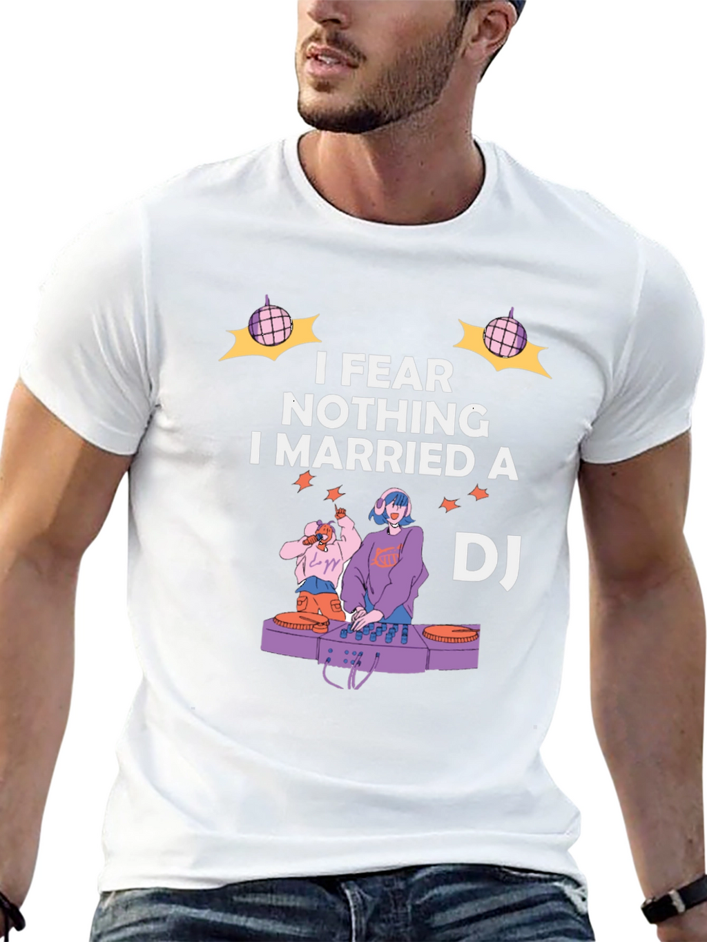 I Married A DJ Graphic T-Shirt