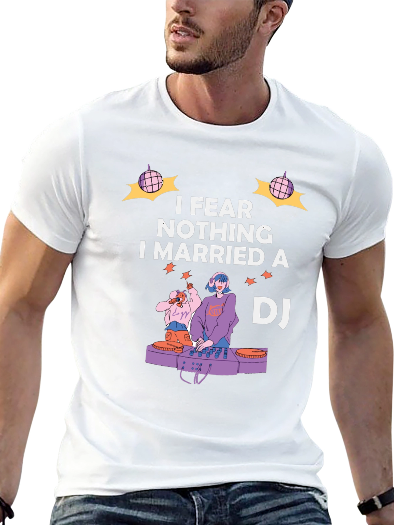 I Married A DJ Graphic T-Shirt