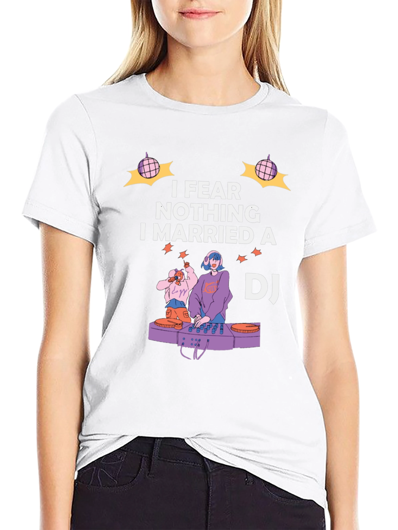 I Married A DJ Graphic T-Shirt