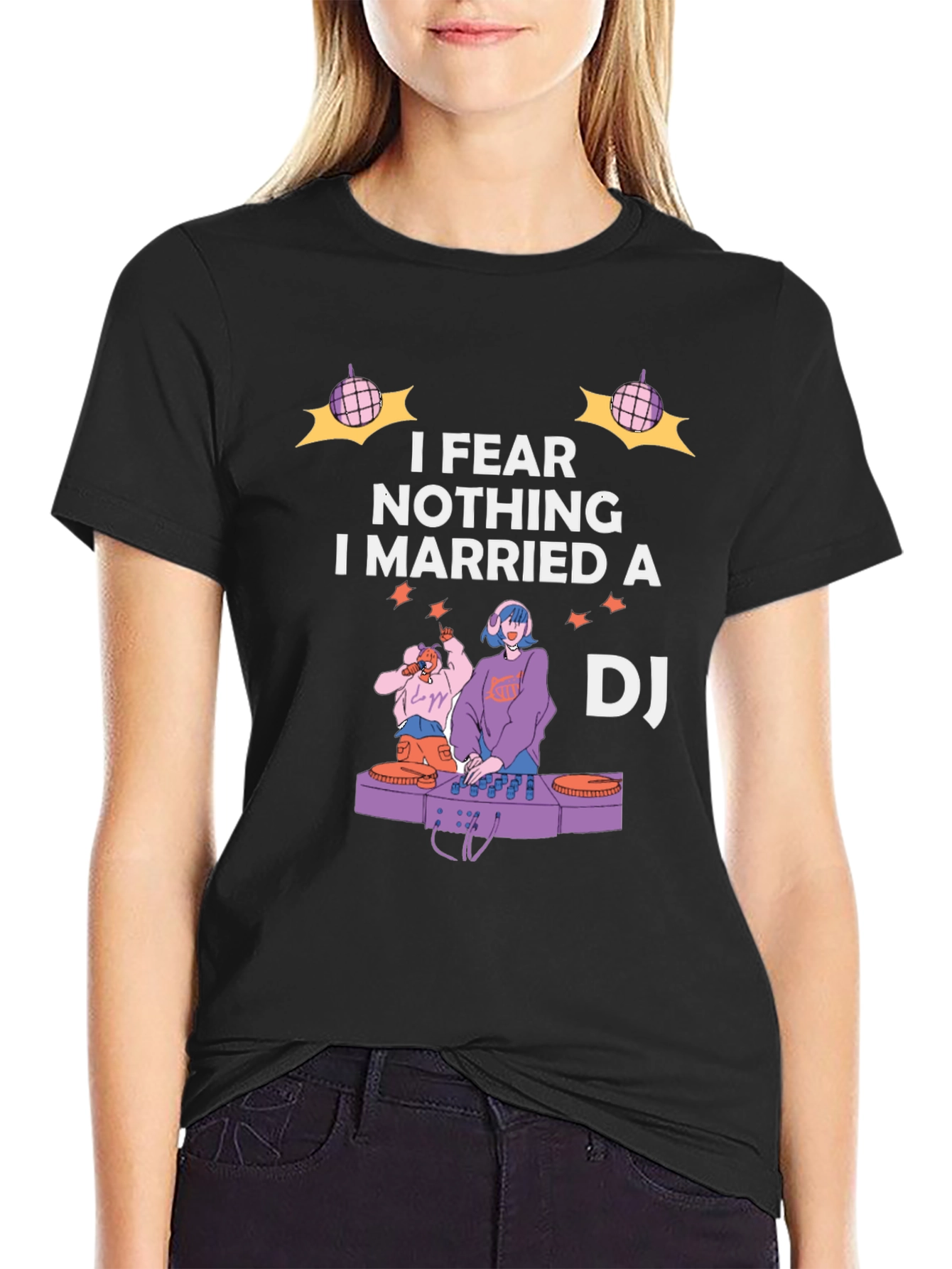 I Married A DJ Graphic T-Shirt