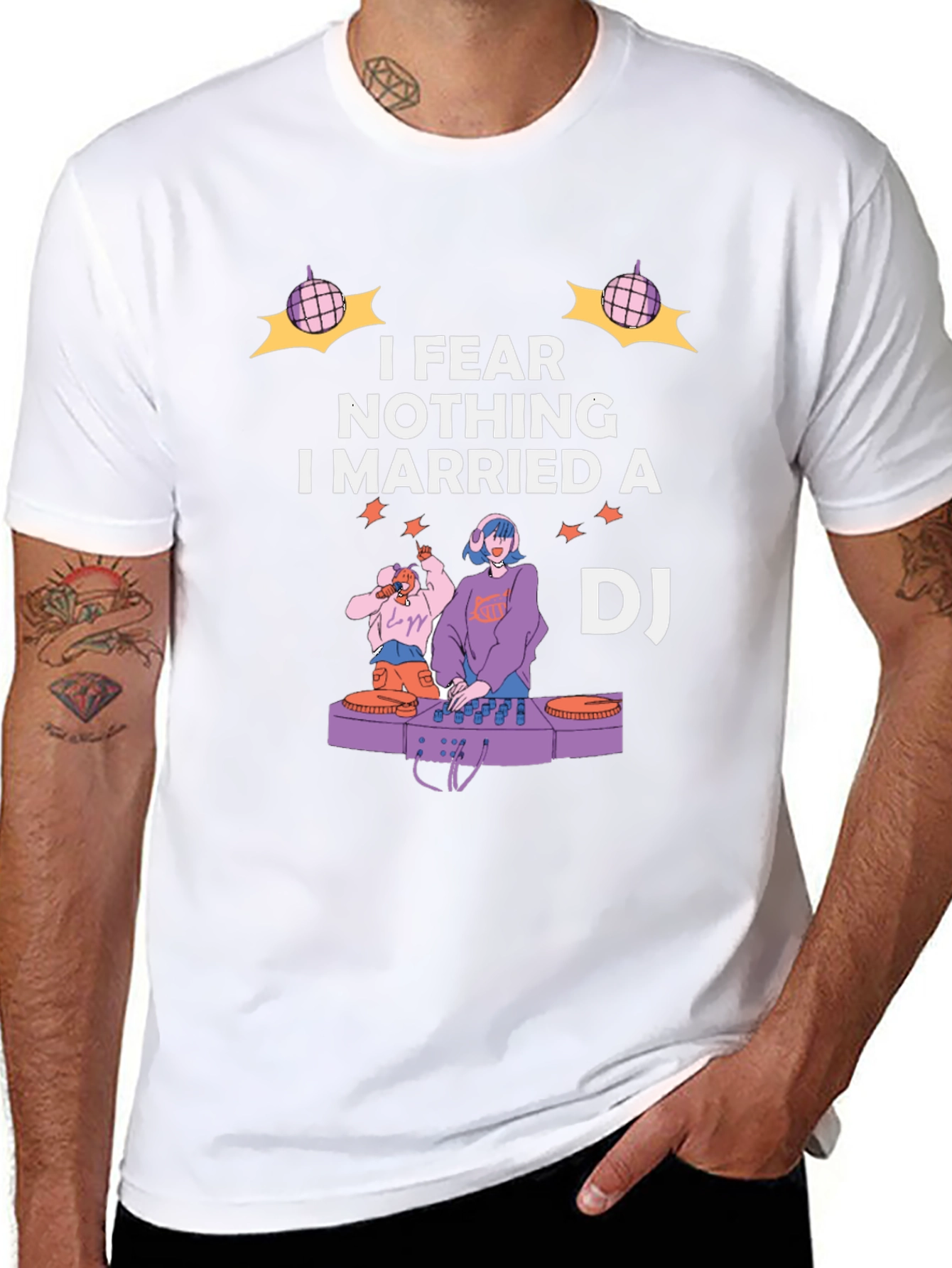 I Married A DJ Graphic T-Shirt