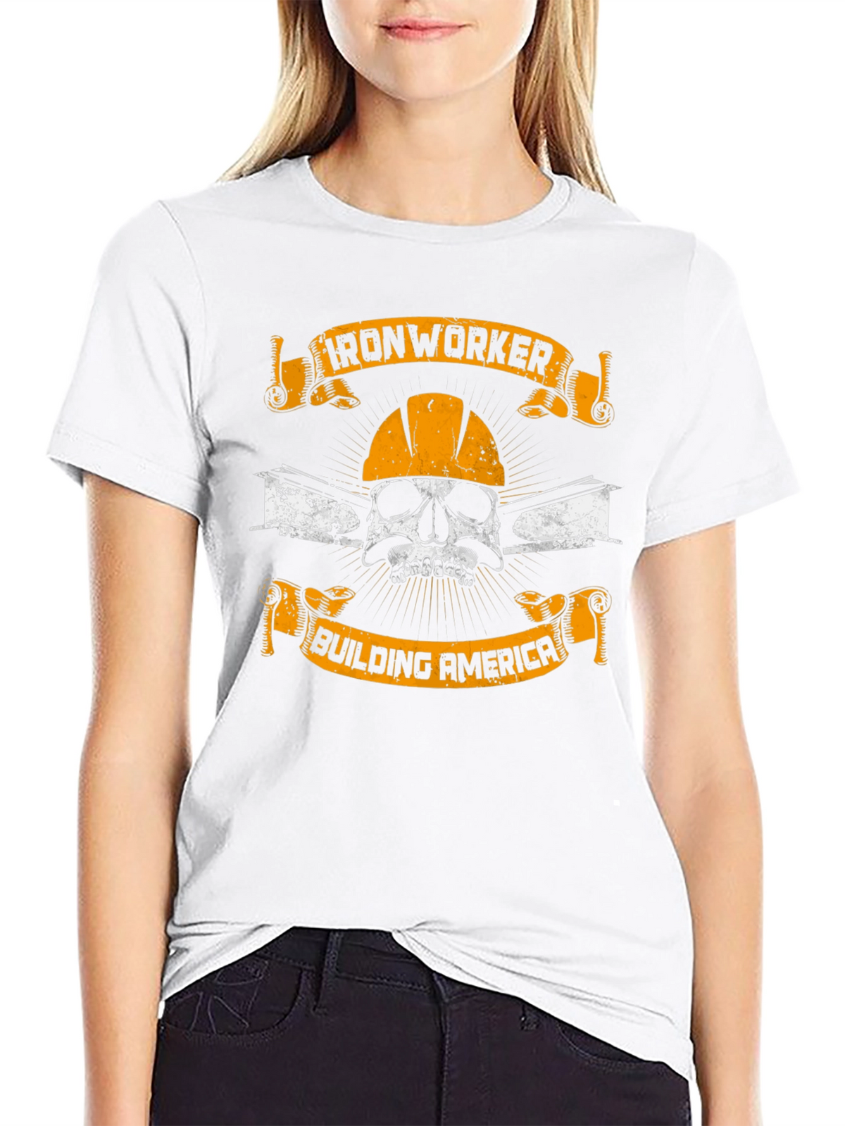 Ironworker Skull Graphic T-Shirt - Building America