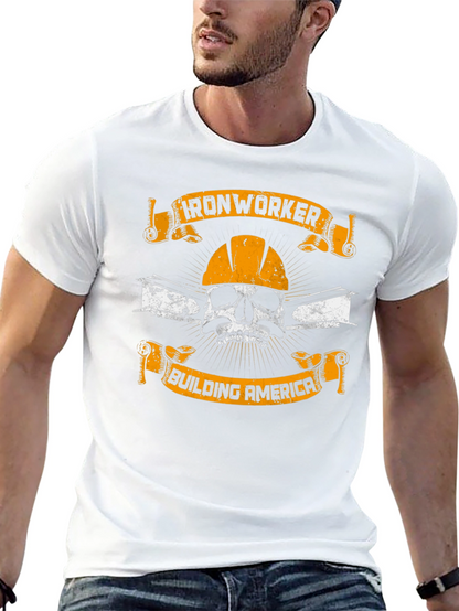Ironworker Skull Graphic T-Shirt - Building America