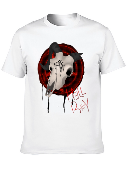 Hellboy Skull Graphic T-Shirt - Black