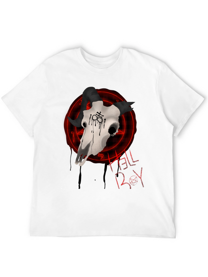 Hellboy Skull Graphic T-Shirt - Black