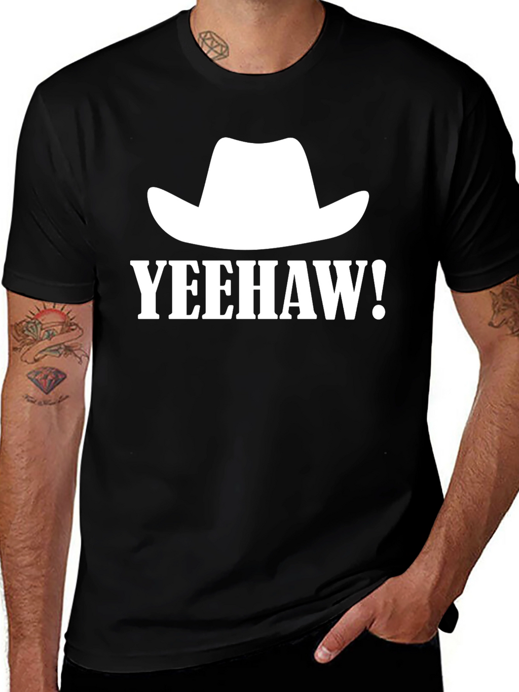 Yeehaw Cowboy Hat Graphic Tee - Western Style