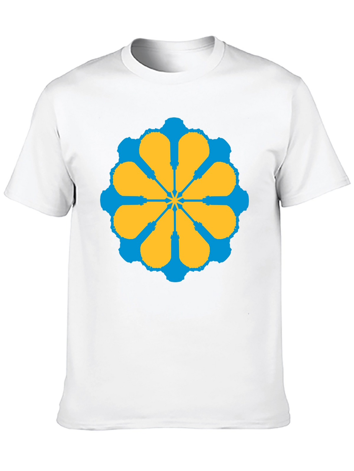 Geometric Flower Graphic Tee - Stylish Black T-Shirt