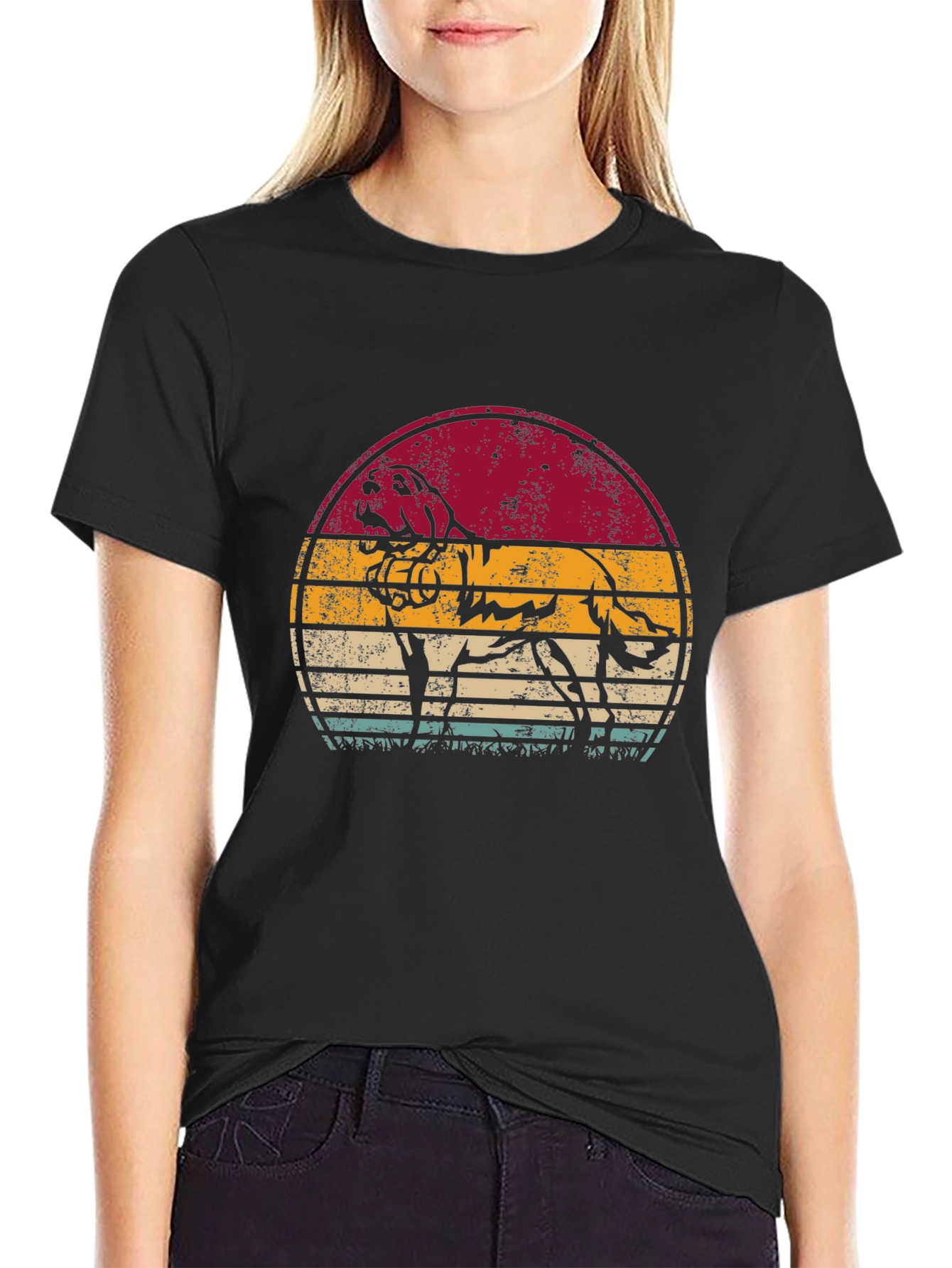Vintage Dog Graphic Tee - Retro Style T-Shirt