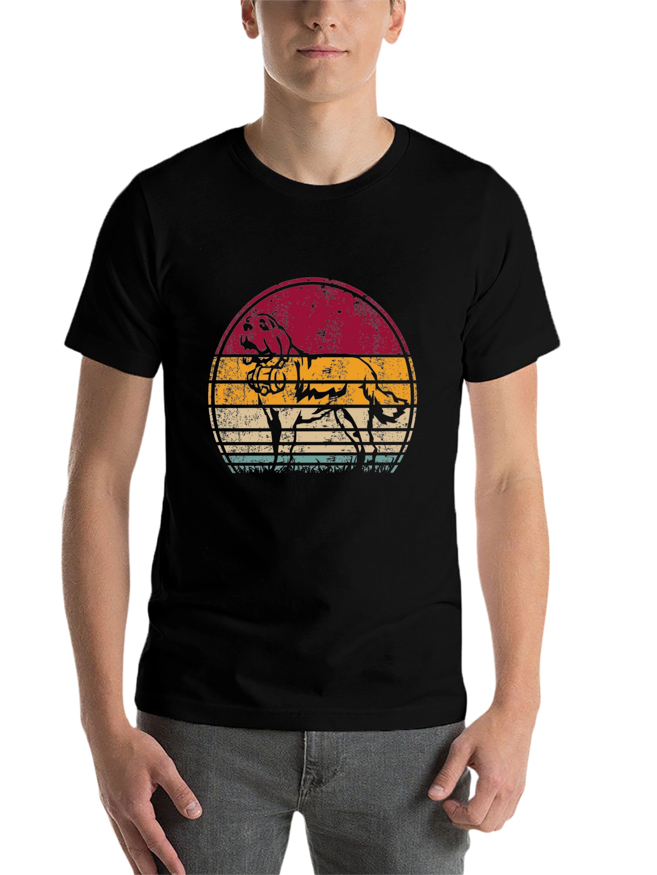 Vintage Dog Graphic Tee - Retro Style T-Shirt