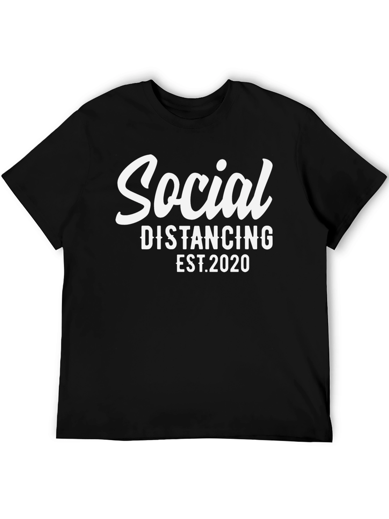 Social Distancing EST. 2020 Black T-Shirt