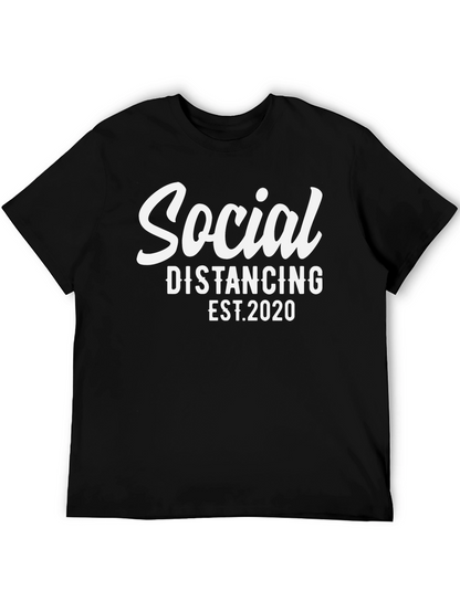 Social Distancing EST. 2020 Black T-Shirt