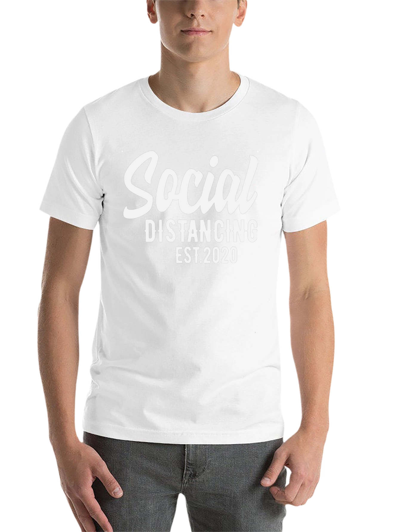 Social Distancing EST. 2020 Black T-Shirt