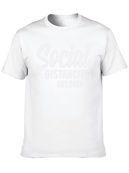 Social Distancing EST. 2020 Black T-Shirt