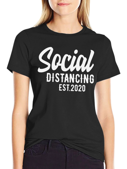 Social Distancing EST. 2020 Black T-Shirt