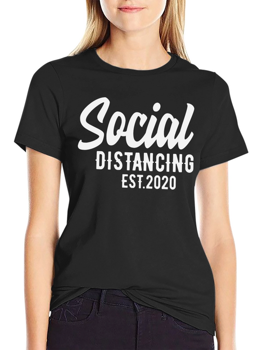 Social Distancing EST. 2020 Black T-Shirt