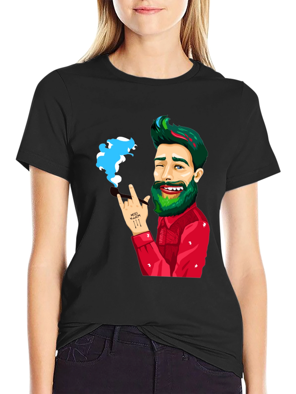Cartoon Graphic Tee - Rock On!