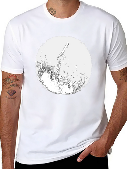 Chainsaw Graphic Tee - Black Cotton T-Shirt