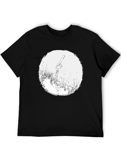 Chainsaw Graphic Tee - Black Cotton T-Shirt