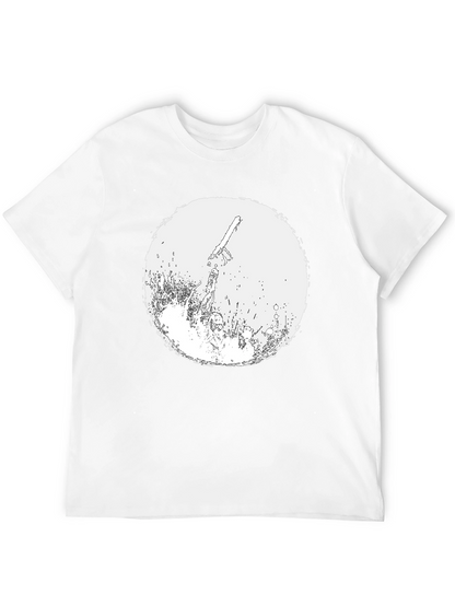Chainsaw Graphic Tee - Black Cotton T-Shirt