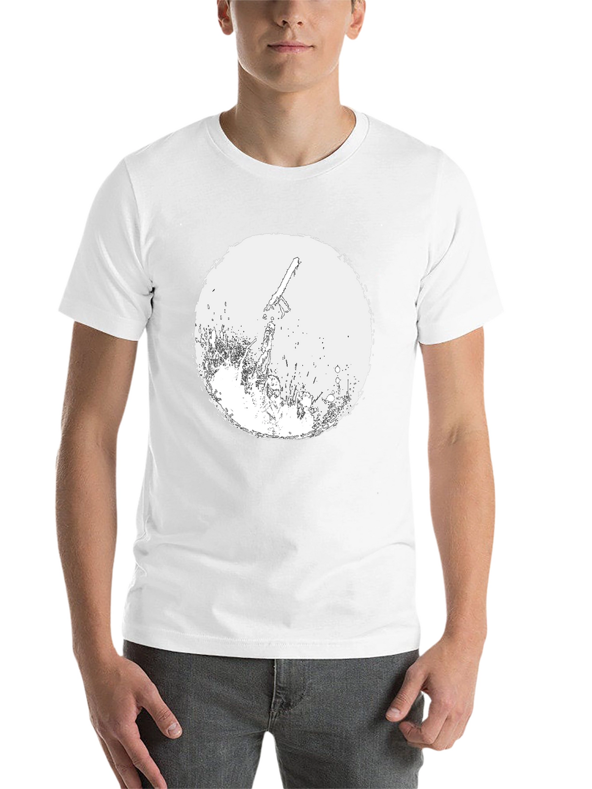 Chainsaw Graphic Tee - Black Cotton T-Shirt