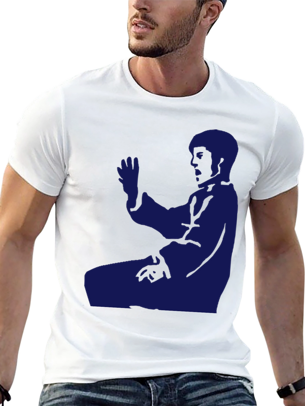 Martial Arts Silhouette T-Shirt - Black